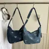 Bolso de Hombro Estilo Nuevo con Lazo, Tela de Mezclilla, Gran Capacidad, Nuevo Bolso de Moda Versátil Casual para Viajes, Disponible para Venta al por Mayor