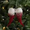 Adornos Navideños Transfronterizos Creativos Nieve Navideña Reno Decoraciones Colgantes Nórdico Lujo Ligero Decoraciones de Terciopelo Suministros Navideños