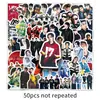 50 peças de adesivos decorativos divertidos Lngshot personalizados com tema de celebridades para scooters, copos térmicos e adesivos DIY para guarda-roupa