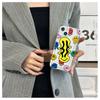 Capa para celular Apple 15 face sorridente criativa para iPhone14promax capa macia transparente 13 resistente a quedas absorvente de choque Capa 12