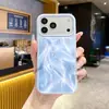 Capa TEMU mais vendida para iPhone 17 com efeito de ondulação d'água perolado, feita de silicone líquido macio, capa de celular 16pro sonhadora