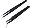 Pinzas de belleza para uñas de doble punta pinzas multifuncionales pinza para taladro de pegatinas pinzas de cabeza recta para taladro herramienta clip para uñas pinzas de acero inoxidable