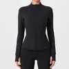 Nova Roupa Fitness Patchwork Outono e Inverno Respirável Elástica com Bolso Corrida Esportes Yoga Manga Longa Jaqueta Top para Mulheres