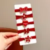 Cuerda para el pelo roja Ancora para niños Accesorios para el pelo de Año Nuevo Banda para el pelo Anillo para el pelo de alta elasticidad Cuerda para el pelo Tocado para niñas