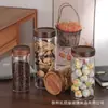 Frasco de Almacenamiento de Vidrio de Borosilicato Alto Botella a Prueba de Humedad para Granos de Café Almacenamiento Portátil de Grado Alimenticio Frasco de Sellado Espiral para Té de Flores