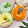 Juguete de Peluche Creativo con Forma de Macaron y Donut, Rebote Lento, Pellizcable, Lindo, Comida Simulada para Jugar, Peluche de Descompresión