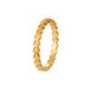 Anel de triângulo geométrico dourado estilo palácio retrô francês moda personalidade versátil anel de dedo indicador de aço titânio banhado a ouro