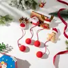 Cascabel para Gato Transfronterizo Regalo Creativo Elementos Navideños Palo para Gato Juguete para Mascotas Papá Noel Reno Copo de Nieve