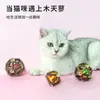 Brinquedo para Gato Bola Delicada de Losna Contém Bola de Erva-Gateira, Bola de Fruto de Galha de Inseto, Sino e Brinquedo para Roer Dentes 6