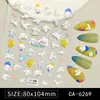 2025 Nuevo Adhesivo para Uñas con Diseño de Copo de Nieve Joyería Blanca de Copo de Nieve para Uñas Calcomanía de Personalidad de Dibujos Animados Adhesivo para Uñas