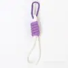 Huayang Malla de Cuerda Tejida Colgante de Cuerda Bolsa para Taza de Agua Mochila Decoración Adorno Colgante Hebilla de Color Único Estilo Étnico