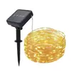 Lâmpada Solar de Fio de Cobre LED de Baixa Tensão Transfronteiriça Lâmpada de Corda Decorativa de Fio de Cobre e Couro para Jardim Externo à Prova de Chuva