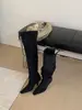 Botas femininas de bico fino, na altura do tornozelo, novos estilos outono/inverno, comprimento até o meio da panturrilha, efeito emagrecedor, saltos altos, botins e botinhas nude