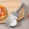 Cortador de pizza tres en uno de acero inoxidable 430, rueda de pizza multifunción con clip de sellado, cortador de panqueques, cortador de pizza