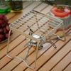 Soporte para estufa de exterior acero inoxidable parrilla de barbacoa estante de estufa plegable portátil soporte para mini estufa de gas estante para sartén y parrilla