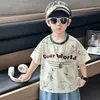 Camiseta de Manga Corta de Dibujos Animados X337 para Niños y Niñas 2026 Verano Nuevo Estilo Infantil Elegante Camiseta Delgada de Moda con Estampado de Animales de Media Manga
