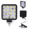 Luz de Trabajo LED Cuadrada para Coche 16 LEDs 48W Faro Modificado Luz para Vehículo Todoterreno Foco LED Modificado