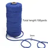 Cuerda de Cáñamo Colorida 3mm Cuerda de Algodón Tejida a Mano Cuerda Colorida Material Tejido a Mano DIY para Jardín de Infantes Cuerda para Cubrir