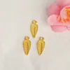 Yingyi Joias DIY Pingente Pequena Folha Dupla Face Banhado a Ouro Franja Pequena Estilo Antigo Material para Acessório de Cabelo Peças