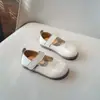 Zapatos de Cuero para Niñas Estilo Nuevo Primavera y Otoño Zapatos de Princesa Bordados para Niñita Zapatos Individuales de Suela Blanda para Bebé Mocasines Negros