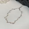 Diseño nicho collar de cuentas con costuras de metal irregulares collar estilo frío ins cadena clavicular femenina alto sentido