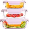 Venta al por mayor Simple Vidrio de Borosilicato Alto Lonchera para Estudiante Gran Capacidad Picnic Cubiertos