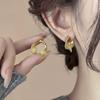 Pendientes de plata 925 con forma de hueso de oreja, con agujeros para las orejas, de alta calidad, con hebilla para las orejas, para mujer.
