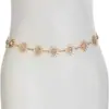 Corrente de Cintura de Metal Flor de Sol Sexy Moda Transfronteiriça Europeia e Americana para Mulheres com Pingente de Rosto de Design Único Corrente Corporal