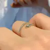 Yuhong Moda Coreana Versátil Estilo Ins Nicho Anillo de Serpiente de Diamante Brillante Anillo Abierto Ajustable Venta Directa de Fábrica