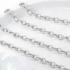 Cadena Cruzada Roscada Ovalada Cadena de Joyería de Acero Inoxidable Cadena para Manualidades Collar Pulsera Accesorios para Colgantes Cadena Hecha a Mano