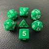 Conjunto de Dados Poliédricos D&D com Padrão de Mármore, Cores Misturadas, Transparente, D4D6D8D10D12D20 Lados, Tabuleiro Coc, Conjunto de Sete Peças