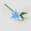 Flor Artificial 3 Cabeças Toque Real Curta Filme Lírio Decoração Casa Casamento Escritório Arranjo de Flores Decoração Flor Falsa Atacado