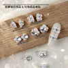 Zircônia Cúbica Brilhante Strass Empilhados com Pérolas Decorações para Unhas 3D Redondo Luxuoso Exquisito Acabado Bola de Strass Strass para Nail Art