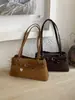 Bolso Maillard Vintage de Gamuza tipo Baguette para Hombro para Mujer Modelo Nuevo Otoño/Invierno 2026 con Hebilla de Cinturón, Bolso de Mano y Hombro para el Trabajo