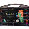 Caneta Marcadora Acrílica, Secagem Rápida, Não Borra, Cores Empilháveis, Desenho Artístico Infantil Grafite Caneta Colorida à Prova d'Água Conjunto de Caixa de Presente