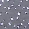 Vestido Chemise de Popeline Listrada com Estrela de Cinco Pontas Reativa Tecido Tramado Estampado Fornecimento Direto da Fábrica