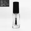 Variedad transparente de especificaciones forma capacidad arte de uñas con pincel botella de esmalte de uñas de vidrio botella dividida para rubor botella vacía en stock