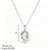 Collar Colgante de Acero de Titanio con Circonita Incrustada de Nuevo Estilo Europeo y Americano de Venta Caliente para Mujer Elegante Cadena Geométrica para Clavícula Joyería Versátil para el Trabajo