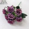 Buquê de Rosas de Canto Estilo Ins Flores Artificiais Fabricante Flores Artificiais Plantas Verdes Atacado Decoração de Casamento Artesanato Flores de Mão