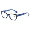 Moda Transfronteriza nuevo bolso de gelatina de PC flor Jade elegante gafas para presbicia fábrica al por mayor 8075