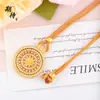 Nuevo Colgante de Brújula de Luz de Buda Dorado Arena Estilo Chino, Exquisito Colgante de Brújula con Pestillo Vajra Completamente Diamantado Que No Se Desvanecerá por Mucho Tiempo