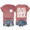 Era de mamá de bolos diversión de bolos cuello redondo casual para mujer capa base camiseta Amazon transfronteriza holgada manga corta