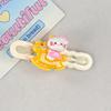 Mengmeng gatinho grampo de cabelo bonito novo franja lateral acessórios para cabelo cocar bico de pato menina rosa desenho animado acessórios para cabelo clipe