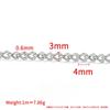 Joyería de Cadena de Cola de Acero Inoxidable Cadena Dorada Galvanizada al Vacío Accesorios de Extensión de Cadena Larga Plus para Collar Pulsera DIY