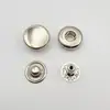 Botão de Pressão 633 Latão 12.5mm Redondo Metal Plano Oculto Acessórios para Roupas Botão Brilhante Retro Todo em Cobre