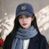 Gorra de Béisbol Versátil de Algodón Lavado con Bordado de Campana Nuevo Estilo Navideño Transfronteriza Europea y Americana Que Adelgaza el Rostro de Moda de Gama Alta Tipo Papá