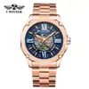 Ganador Estilo Europeo y Americano Moda Masculina Casual Hueco Movimiento Mecánico Reloj Mecánico Totalmente Automático Venta al por Mayor