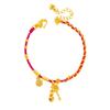 Pulsera Verde Ojo de Diablo de Satén Vietnamita de Larga Data Estilo Chino Nuevo Cuerda de Mano Tejida a Mano Elegante Blanca para Mujer
