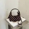 2026 Nuevo Bolso de Mano de Hombro Único Otoño Estilo Lindo para Mujer Lunares Versátil Retro para Viajes Diarios Bolso Cruzado