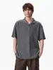 Camiseta polo de manga corta con textura de fábrica para hombre, verano, corte limpio, estilo vintage old money, top fresco y elegante para pareja